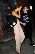 MILEY CYRUS and BELLA HADID Leaves Alexander Wang’s After Party in NEw York