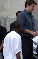 MOLLY QUINN on the Set of Castle