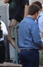 MOLLY QUINN on the Set of Castle