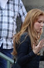 MOLLY QUINN on the Set of Castle