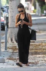 NAYA RIVERA in Black Dress Out and About in Beverly Hills