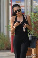 NAYA RIVERA in Black Dress Out and About in Beverly Hills