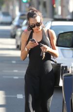 NAYA RIVERA in Black Dress Out and About in Beverly Hills