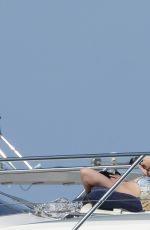 NICOLE SCHERZINGER in Bikini at a Yacht in Ibiza