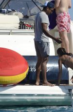 NICOLE SCHERZINGER in Bikini at a Yacht in Ibiza