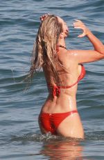 NIKKI LUND in Bikini at a Beach in Malibu