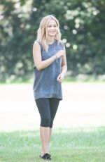 OLIVIA HOLT Plays Football at a Park in Sherman Oaks