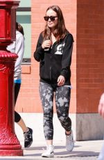 OLIVIA WILDE Heading to a Gym in New York