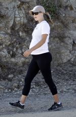 Pregnant ALI LARTER in Tights Out Hiking at Runyun Canyon 2909
