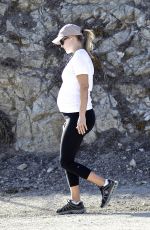 Pregnant ALI LARTER in Tights Out Hiking at Runyun Canyon 2909