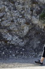 Pregnant ALI LARTER in Tights Out Hiking at Runyun Canyon 2909