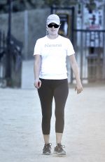 Pregnant ALI LARTER in Tights Out Hiking at Runyun Canyon 2909