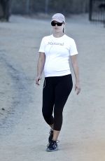 Pregnant ALI LARTER in Tights Out Hiking at Runyun Canyon 2909