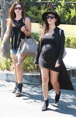 Pregnant KOURTNEY KARDASHIAN at Marmalade Cafe in Calabasas