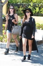 Pregnant KOURTNEY KARDASHIAN at Marmalade Cafe in Calabasas