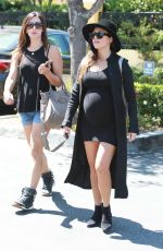 Pregnant KOURTNEY KARDASHIAN at Marmalade Cafe in Calabasas