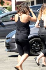 Pregnant MILA KUNIS in Tights Out and About in Los Angeles 0509