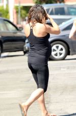 Pregnant MILA KUNIS in Tights Out and About in Los Angeles 0509