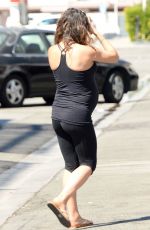 Pregnant MILA KUNIS in Tights Out and About in Los Angeles 0509