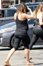 Pregnant MILA KUNIS in Tights Out and About in Los Angeles 0509