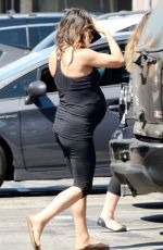 Pregnant MILA KUNIS in Tights Out and About in Los Angeles 0509