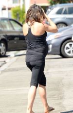 Pregnant MILA KUNIS in Tights Out and About in Los Angeles 0509