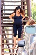 Pregnant MILLA KUNIS Leaves a Gym in Los Angeles