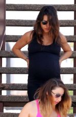 Pregnant MILLA KUNIS Leaves a Gym in Los Angeles