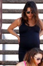 Pregnant MILLA KUNIS Leaves a Gym in Los Angeles