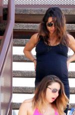 Pregnant MILLA KUNIS Leaves a Gym in Los Angeles