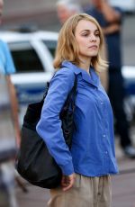 RACHEL MCADAMS on the Set of Spotlight in Boston