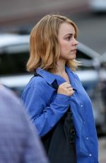 RACHEL MCADAMS on the Set of Spotlight in Boston