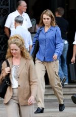 RACHEL MCADAMS on the Set of Spotlight in Boston