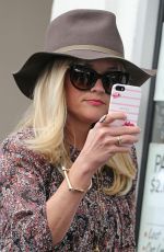REESE WITHERSPOON Arrives at Rossano Ferretti Hairspa in Beverly Hills