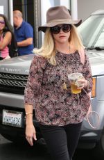 REESE WITHERSPOON Arrives at Rossano Ferretti Hairspa in Beverly Hills