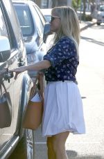REESE WITHERSPOON in White Skirt Out and About in West Hollywood