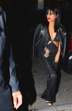 RIHANNA Arrives at a Birthday Party in New York