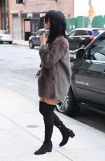 RIHANNA Arrives at a Recording Studio in Chelsea