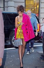 RIHANNA Arrives at Nobu Restaurant in Tribeca