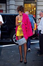 RIHANNA Arrives at Nobu Restaurant in Tribeca