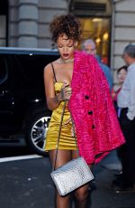 RIHANNA Arrives at Nobu Restaurant in Tribeca
