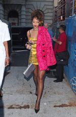 RIHANNA Arrives at Nobu Restaurant in Tribeca