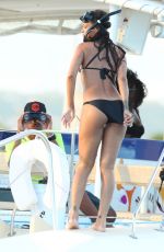 RIHANNA in Bikini at a Boat in Barbados