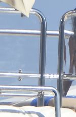 RIHANNA in Bikini at a Boat in Ponza