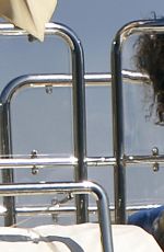 RIHANNA in Bikini at a Boat in Ponza