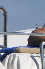 RIHANNA in Bikini at a Boat in Ponza