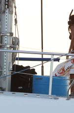RIHANNA in Bikini at a Yacht in Barbados