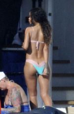 RIHANNA in Bikini at a Yacht in Italy