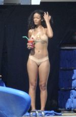 RIHANNA in Bikini at a Yacht in Italy