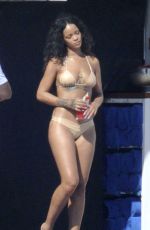 RIHANNA in Bikini at a Yacht in Italy